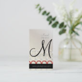 PixDezines Mod Rings, monogram Visitekaartje (Staand voorkant)