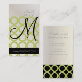 PixDezines Mod Rings, monogram Visitekaartje (Voorkant / Achterkant)