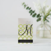 PixDezines Mod Rings, monogram Visitekaartje (Staand voorkant)