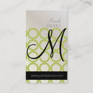 PixDezines Mod Rings, monogram Visitekaartje