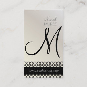 PixDezines Mod Rings, monogram Visitekaartje