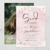 PixDezines Modern Calligraphy Lettertype Afstudere Kaart (Voorkant / Achterkant)