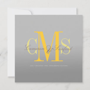 PixDezines Modern + elegant/grijs + geel Kaart