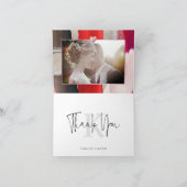 PixDezines Modern Waterverf Rood zwart Bedankkaart (Binnen)