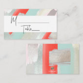 PixDezines Moderne Aquarelle Coral Cartes de Place (Devant / Derrière)