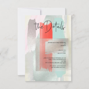 PixDezines Moderne Aquarelle Coral Détails Cartes