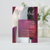 PixDezines Moderne aquarelle Dahlia Détails Cartes (Debout devant)