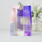 PixDezines Moderne Aquarelle Purple Détails Cartes (Debout devant)