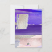 PixDezines Moderne Aquarelle Purple Détails Cartes (Dos)