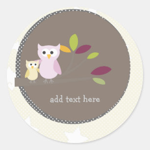 PixDezines Moeder+baby voor een babyshower Ronde Sticker
