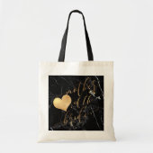 PixDezines Moeder van Bride/Faux Gold Calligrafie Tote Bag (Voorkant)