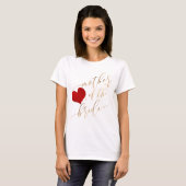 PixDezines Moeder van de Bruid/Faux Goud Script T-shirt (Voorkant volledig)