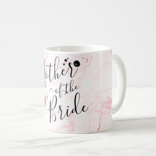 PixDezines Moeder van de Bruid/Marmer/DIY Script Koffiemok (Voorkant rechts)