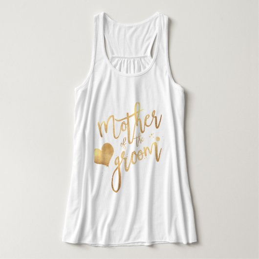 PixDezines Moeder van de Bruidegom/Nep Gouden Schr Tanktop (Design voorkant)