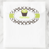 PixDezines monaco trellis+cupcake/DIY kleur Ovale Sticker (Tas)