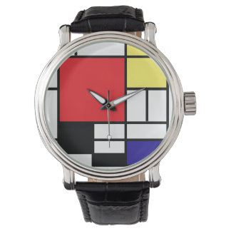 PixDezines Mondriaan Kunst Horloge
