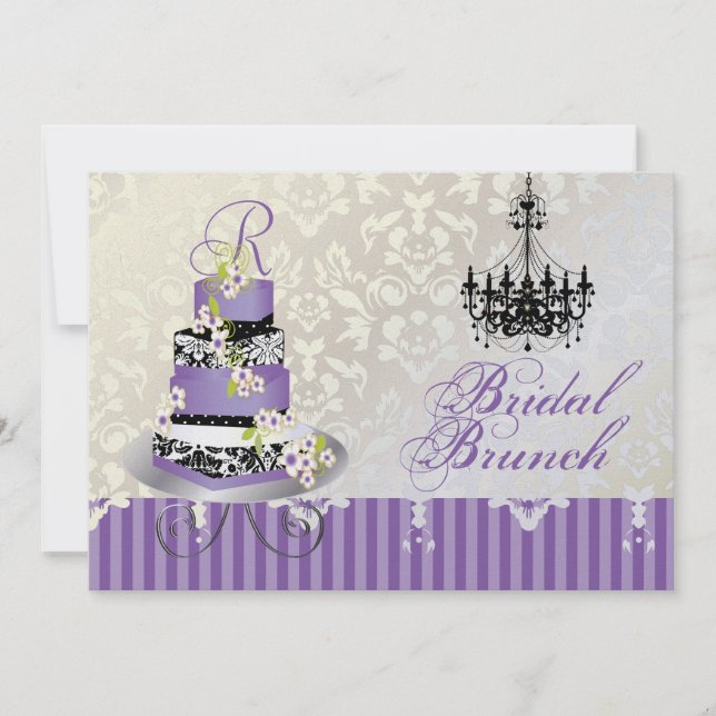 PixDezines monogram bruids, lavendel bruiloftstaar (Voorkant)