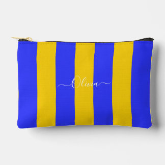 PixDezines Monogram Cabana Streep Kobalt Geel Etui