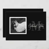 PixDezines Monogram Dankkaarten met foto, Plat Bedankkaart (Voorkant / Achterkant)