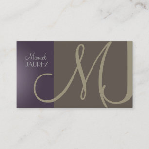 PixDezines Monogram en retro kleuren/DIY Visitekaartje