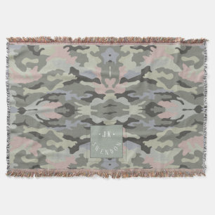 PixDezines Monogram Militair Camouflage Deken