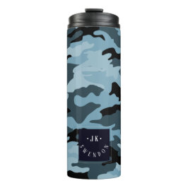 PixDezines Monogram Militair Camouflage Thermosbeker