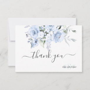 PixDezines Monogram Stusty Blue Rozen Bedankt