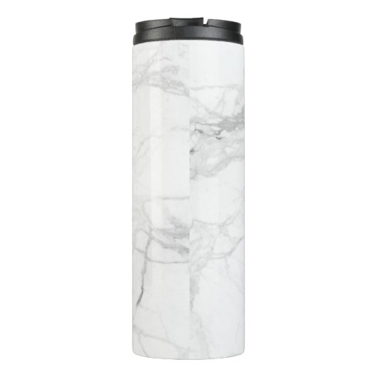 PixDezines MONOGRAM WHITE MARBLE+BLUSH HONEYCOMB Thermosbeker (Achterkant)