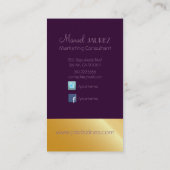 PixDezines Monogramme Carte de visite en couleurs  (Dos)