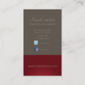 PixDezines Monogramme Carte de visite en couleurs  (Dos)