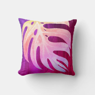 PixDezines MONSTERA BLADEREN OMBRE WATERCOLOR Kussen