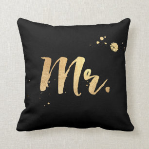 PixDezines Mr. pillow/faux goudfolie/DIY achtergro Kussen