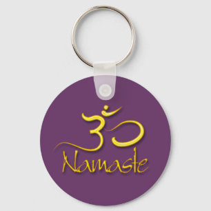 PixDezines namaste+om/diy achtergrondkleur! Sleutelhanger