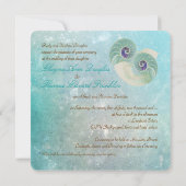 PixDezines nautilus/strandbruiloft Kaart (Achterkant)