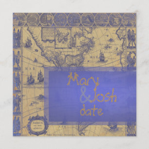 PixDezines Nautische Wereldkaart Kaart