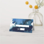 PixDezines Navy Blue Waterverf Bar Mitzvah (Voorkant)