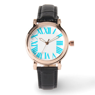 PixDezines Neon Aqua Roman Numeros/DIY achtergrond Horloge