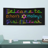 PixDezines Neon B'nai Mitzvah Bannière 6'x2.5' (Salon professionnel)