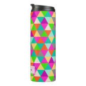 PixDezines Neon Kleuren Geometrische/Driehoeken Thermosbeker (Geroteerd rechts)