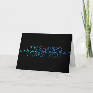 PixDezines Neons Typografie Bar Mitzvah Bedankt Kaart