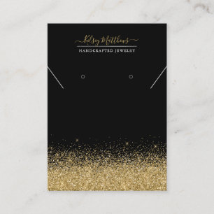 PixDezines Nep Glitter, Gouden Zakkaart Visitekaartje
