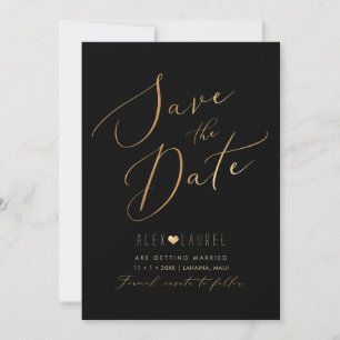 PixDezines Nep Goud Save the Date Kaart