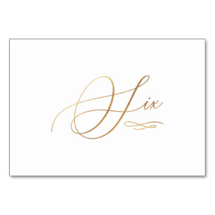 PixDezines Nepgoud Romantische Calligrafie Zes 6 Kaart