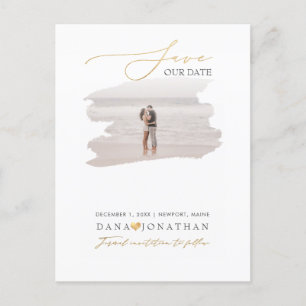 PixDezines Nepgoud Save the Date Luxe Script Pos Briefkaart