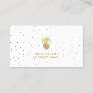 PixDezines Nepgouden Ananassen/DIY kleur Visitekaartje