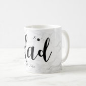 PixDezines NIEUW DAD Marble+Modern Script Koffiemok (Voorkant rechts)