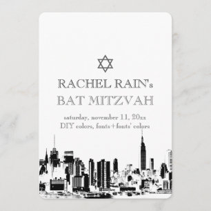PixDezines NYC bar/bat mitzvah Kaart