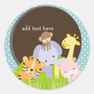 PixDezines Oerwoud Thema/DIY achtergrond kleur Ronde Sticker