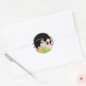 PixDezines Oerwoud Thema stickers/monogram toevoeg Ronde Sticker (Envelop)