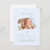 PixDezines Oh Baby shower Dank u voor uw DIY kleur Bedankkaart (Voorkant / Achterkant)